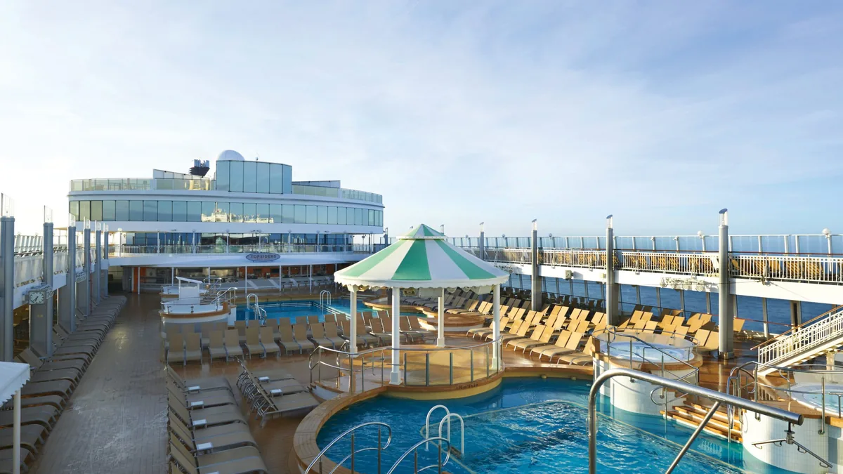Pool deck on a Temptation Caribbean Cruise, courtesy of Original Group
